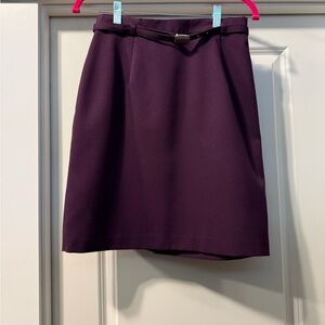 Jaclyn Smith Dark Purple Pencil Skirt